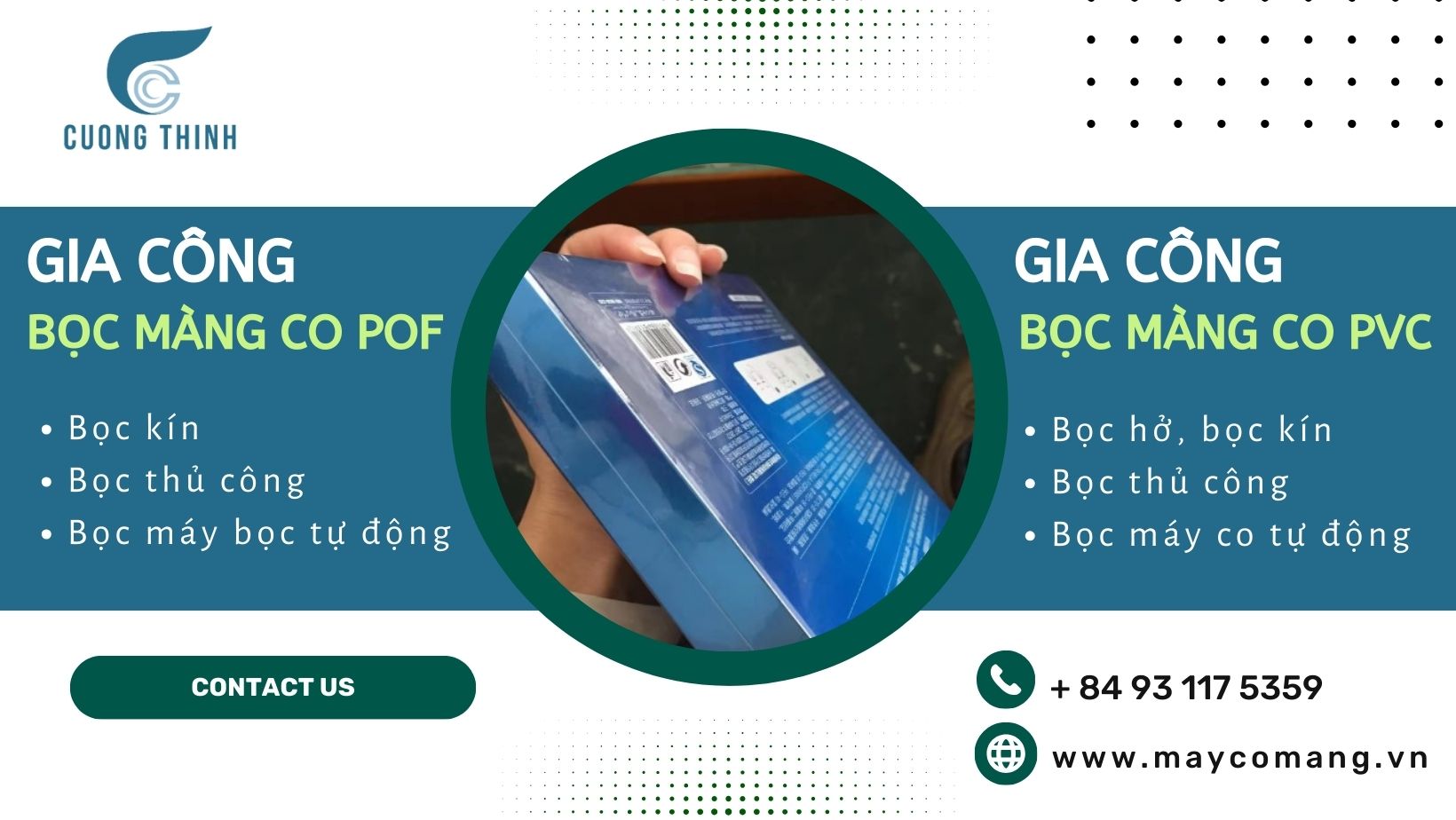 Dịch vụ gia công đóng gói màng co nhiệt POF PVC