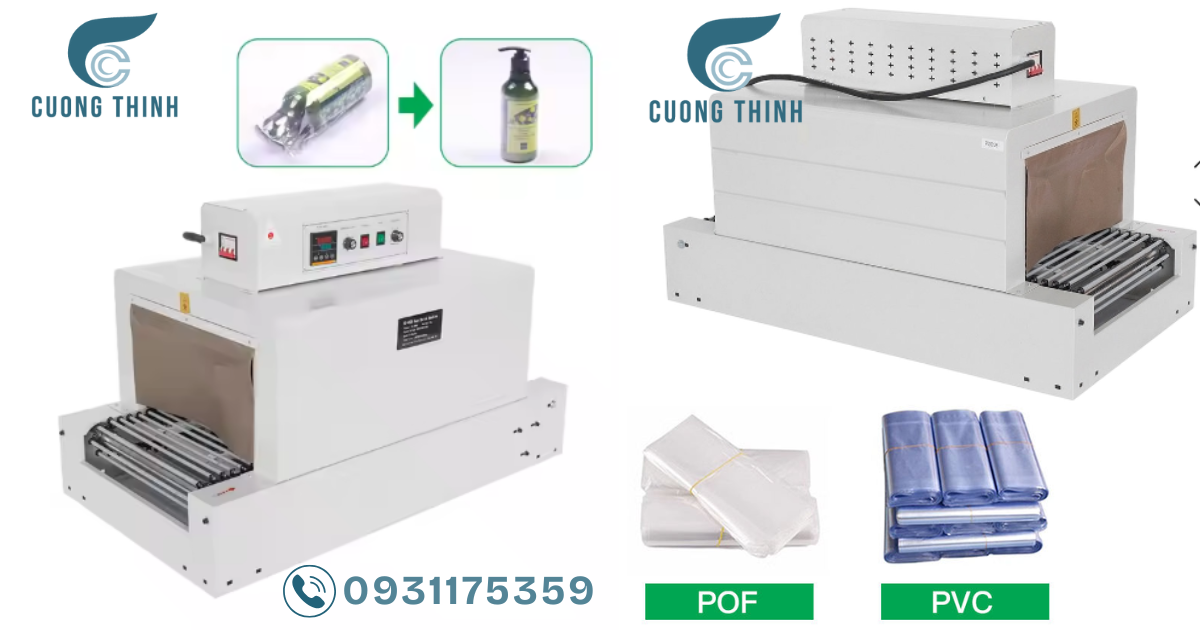 máy co màng 4020 - 4535 co cho màng POF, PVC