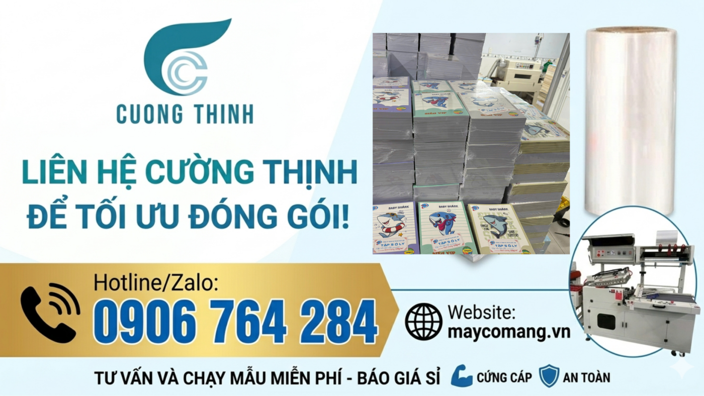 Cách chọn độ dày màng co POF bọc tập vở: Giải pháp tối ưu chi phí hiệu quả