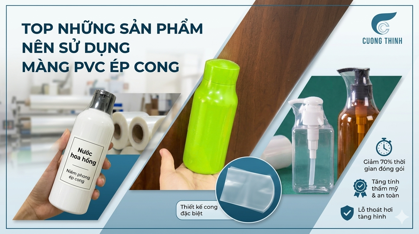Top những sản phẩm nên sử dụng màng co PVC ép cong