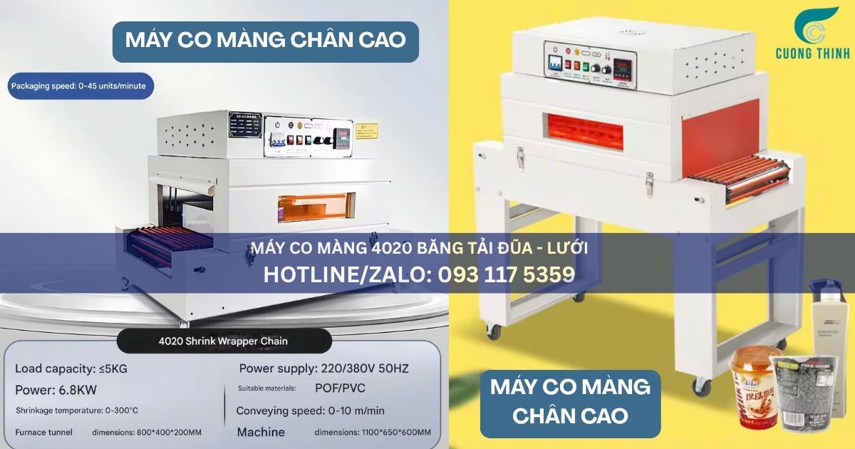 Các loại máy co màng hiện nay