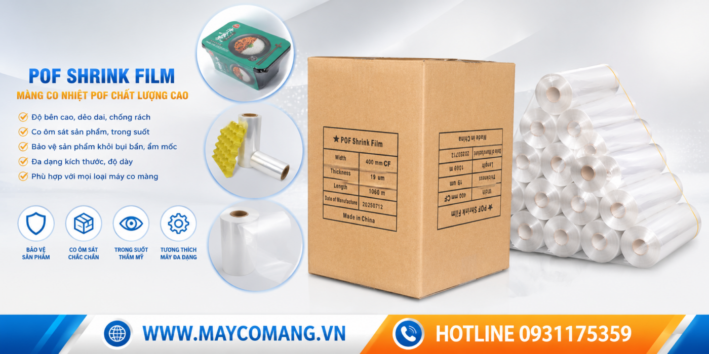 Màng co POF 25mic chất lượng