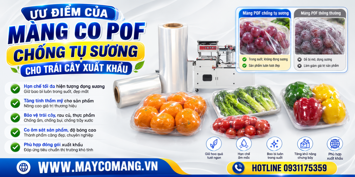 Ưu điểm của màng co POF chống tụ sương so với màng co POF thường