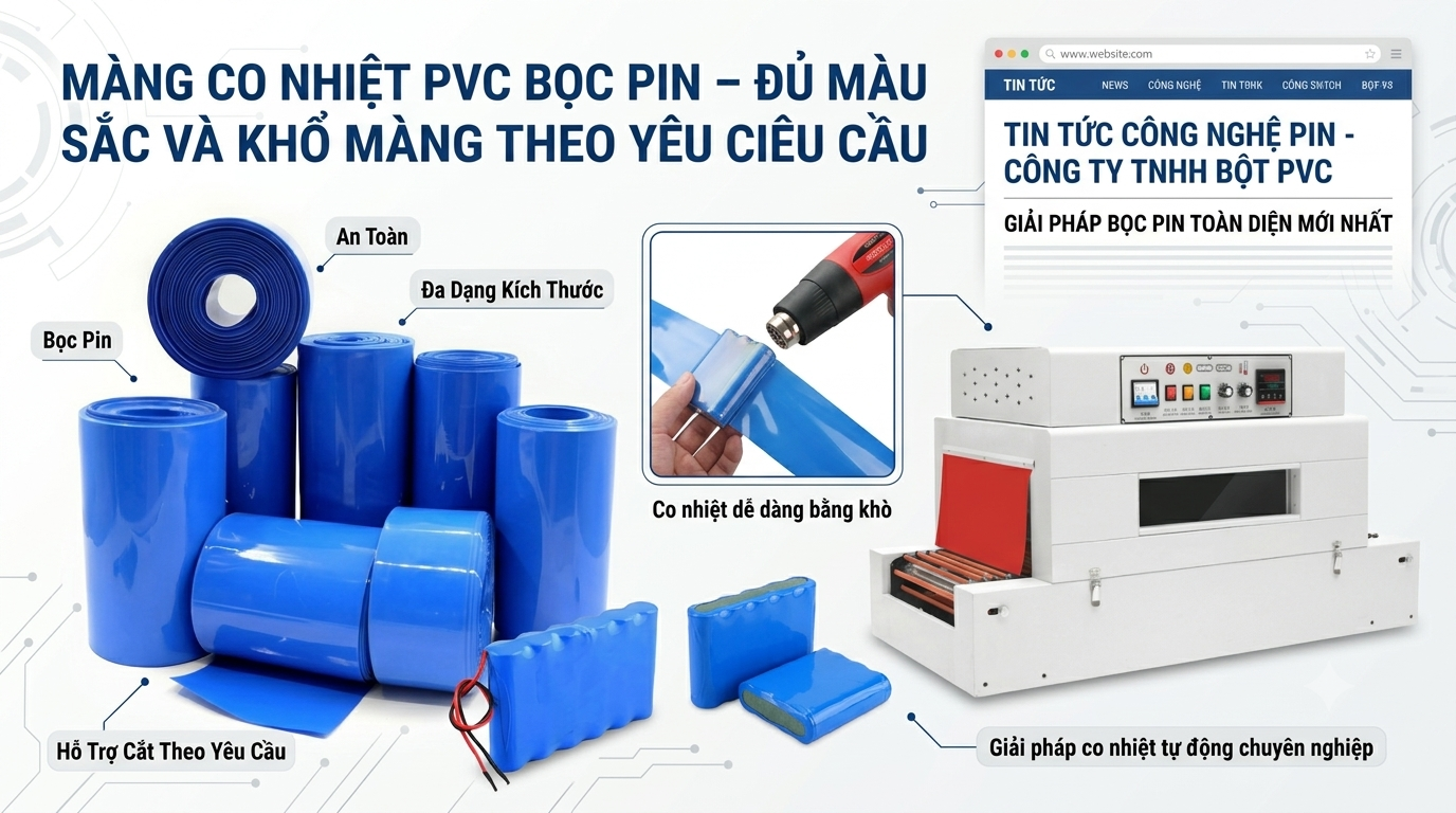 Màng co và máy co màng bọc pin